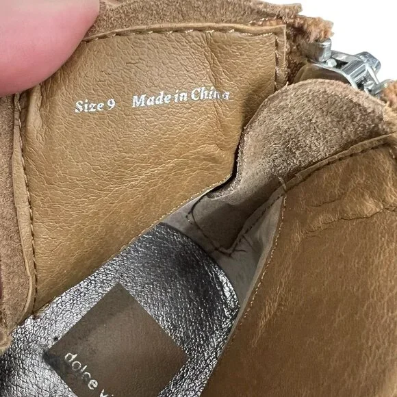 NWOT Dolce Vita Titus Suede Leather Slip On women's ankle booties size 9 - Picture 6 of 8